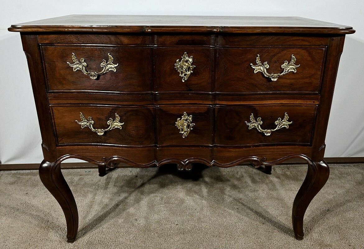 Sauteuse Commode In Amaranth And Mahogany, Louis XV – 18th Century photo buy