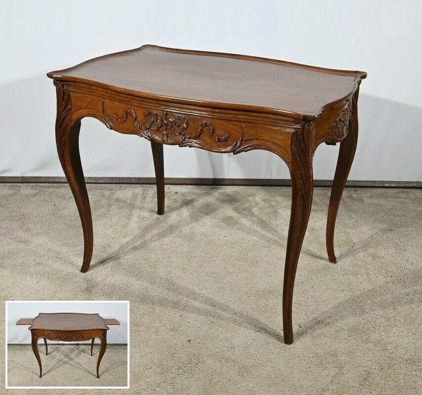 Small Cabaret Table In Mahogany, Louis XV Style, Napoleon III Period – Mid 19th Century