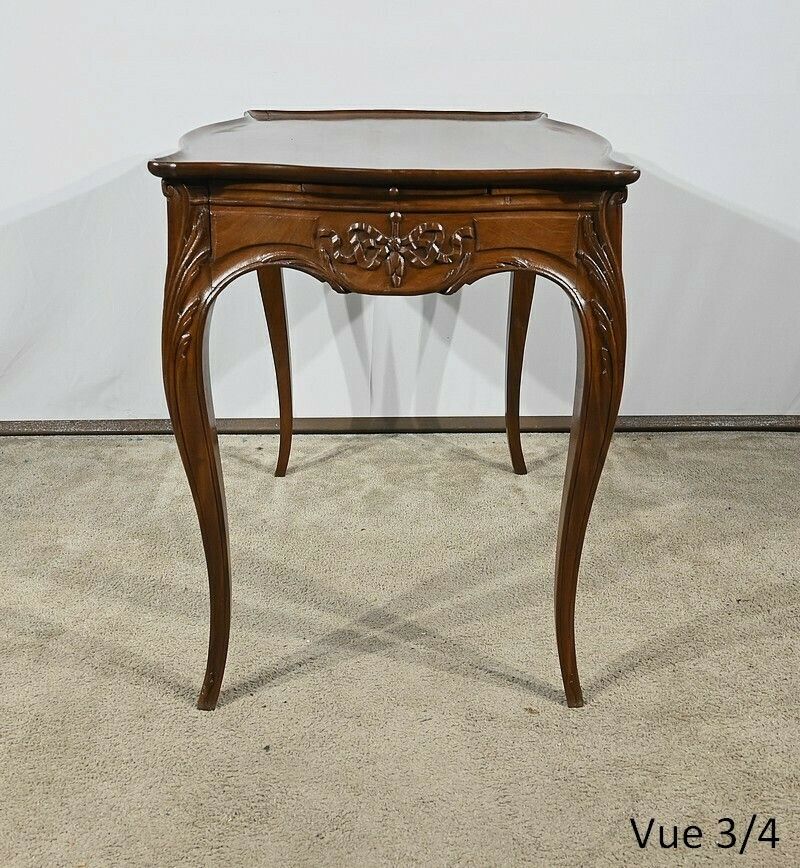 photo vintage Small Cabaret Table In Mahogany, Louis XV Style, Napoleon III Period – Mid 19th Century