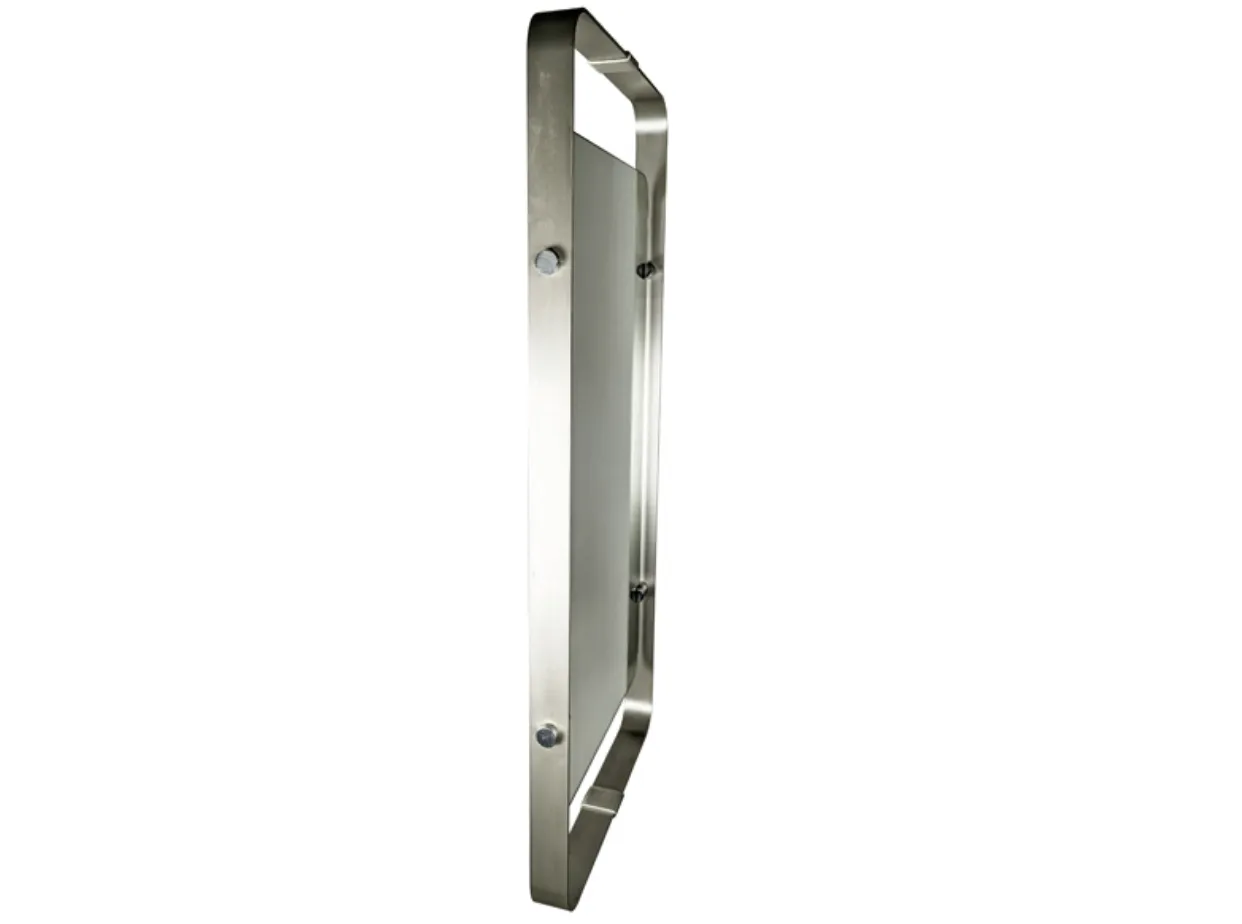 Aluminum, Chrome Plated Metal 1960s Full Lenght Mirror In The Style Of Fontana Arte photo Home Decor