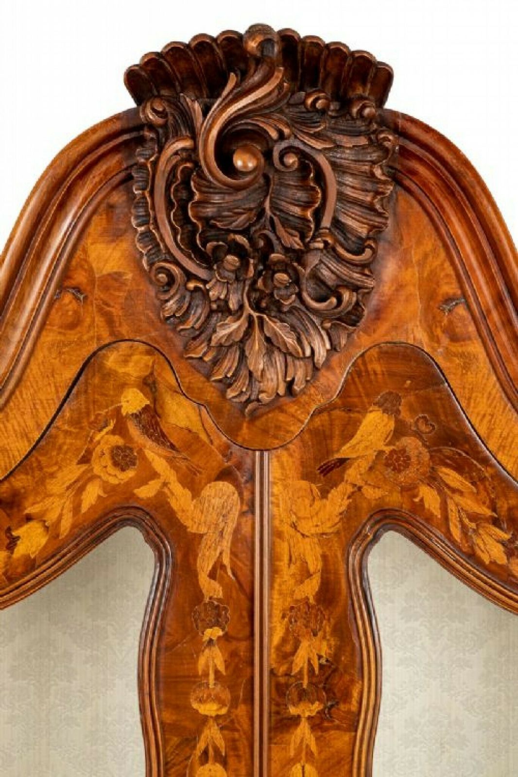 Dutch Marquetry Bookcase Cabinet Bombe Inlay photo Furniture