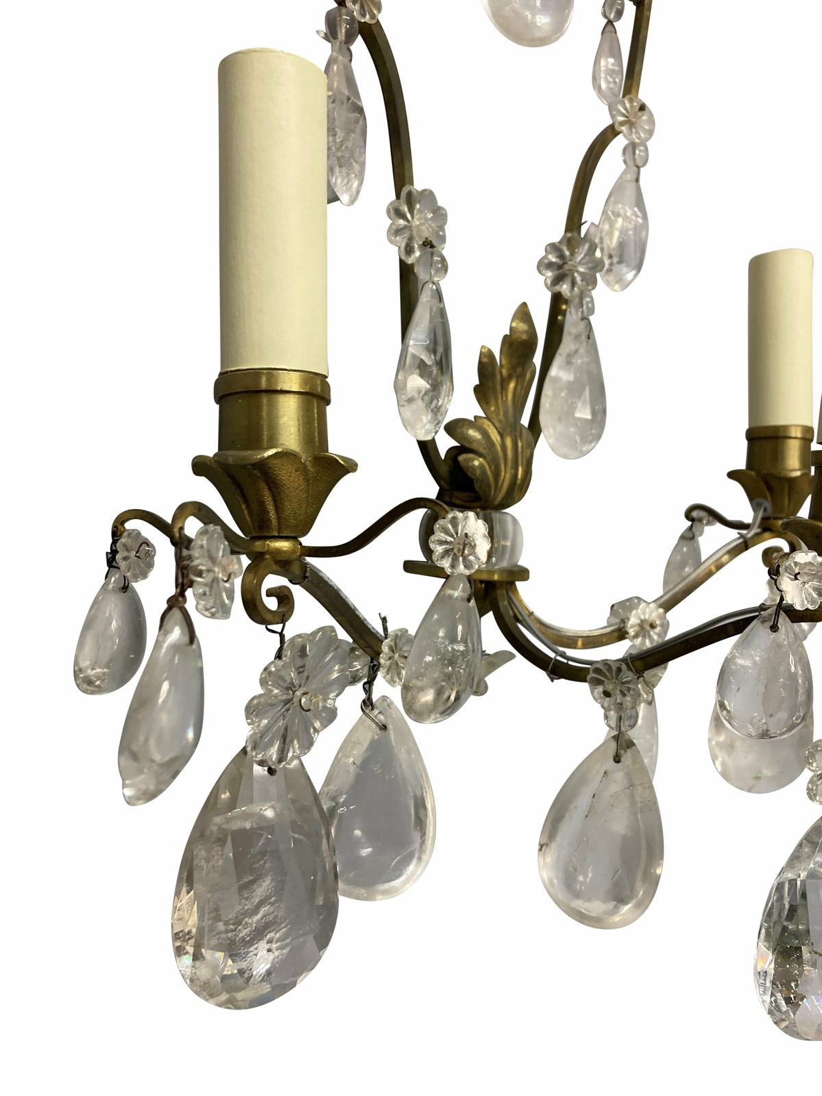 A Fine Pair Of French Rock Crystal Wall Sconces photo Lighting