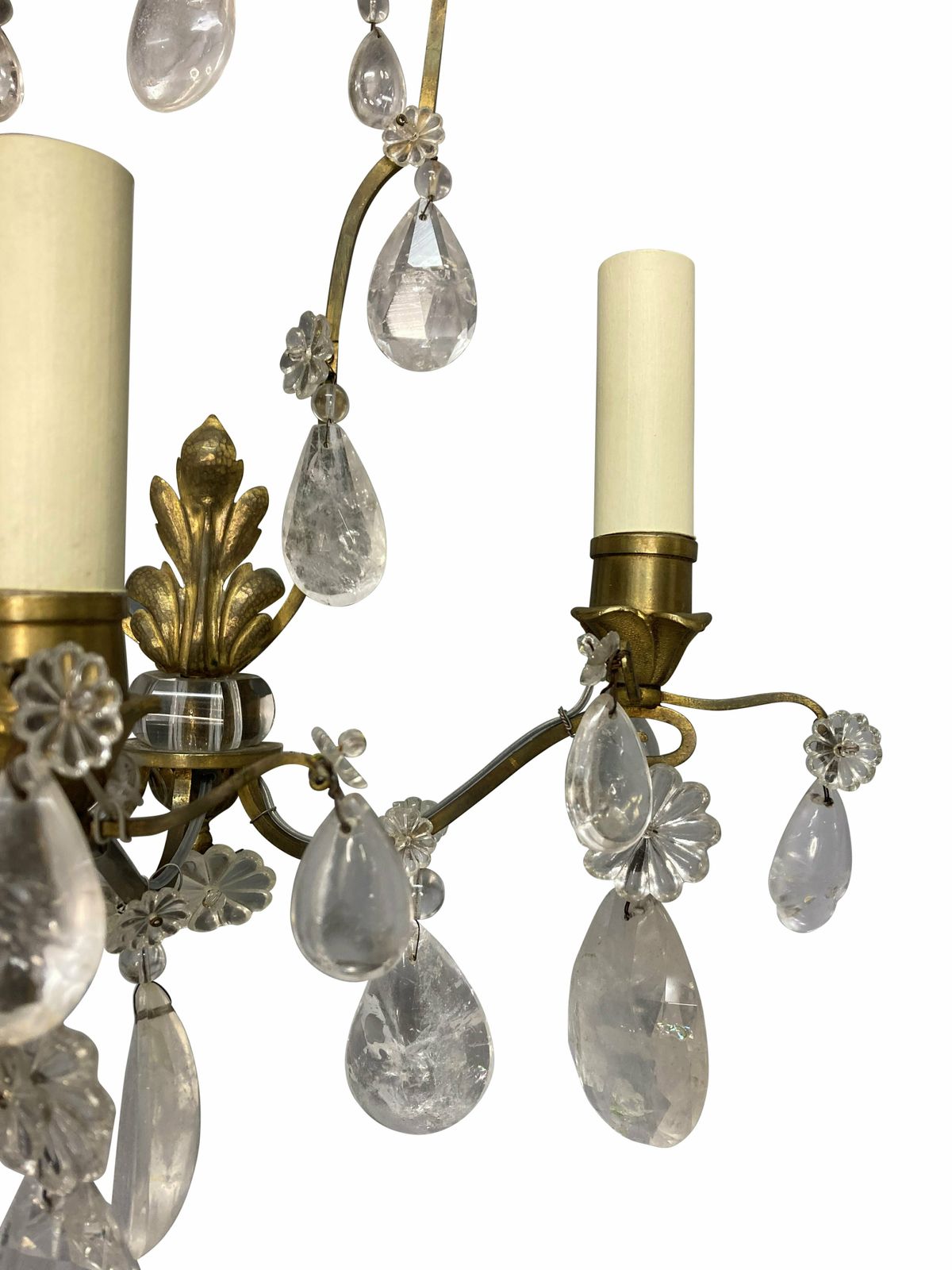A Fine Pair Of French Rock Crystal Wall Sconces photo 3304.0