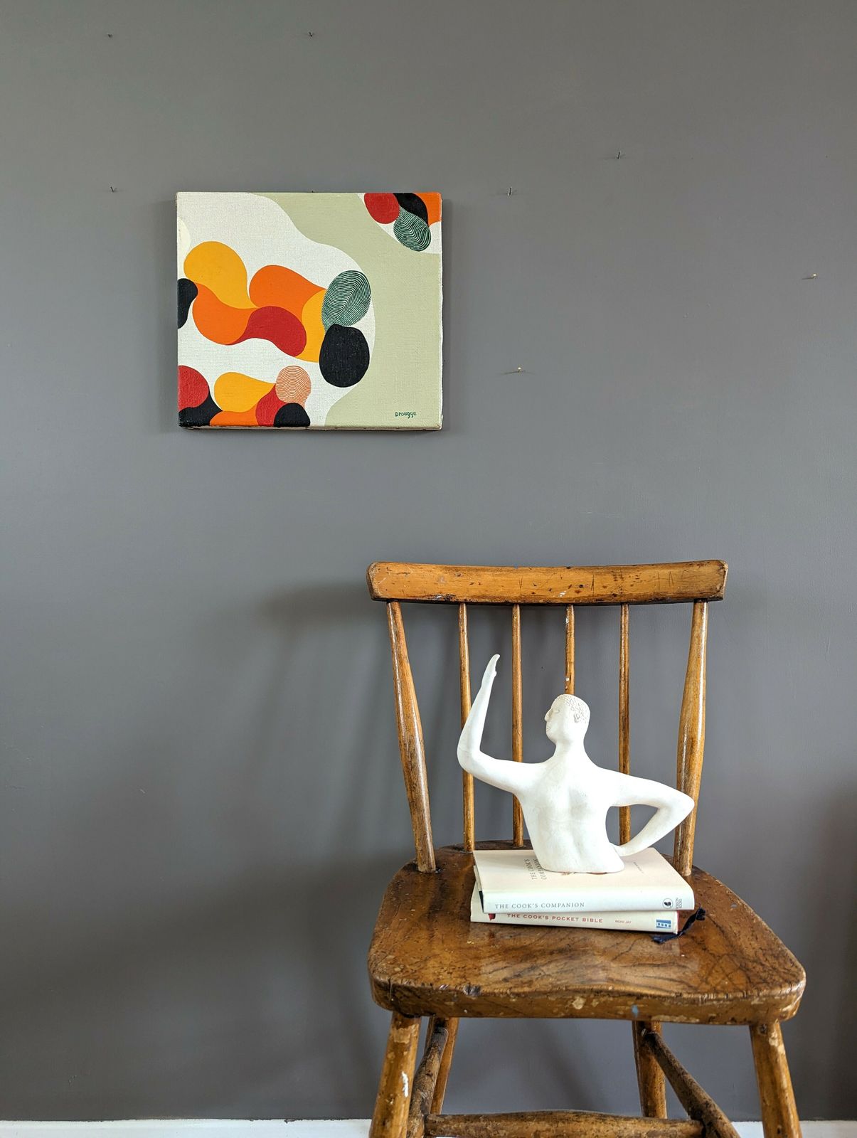Fleck Oil Painting, Mid 20th Century photo Art