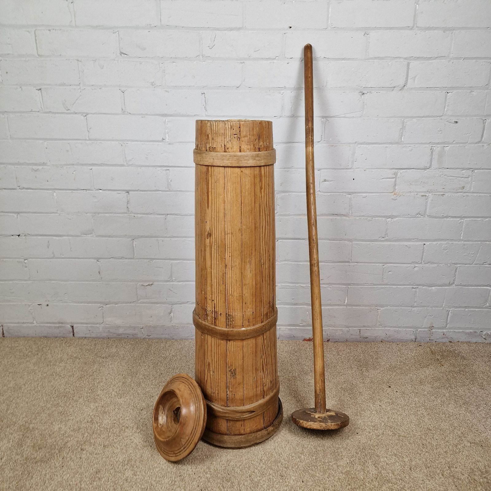 19th Century Victorian Continental Plunger Butter Churn photo furniture