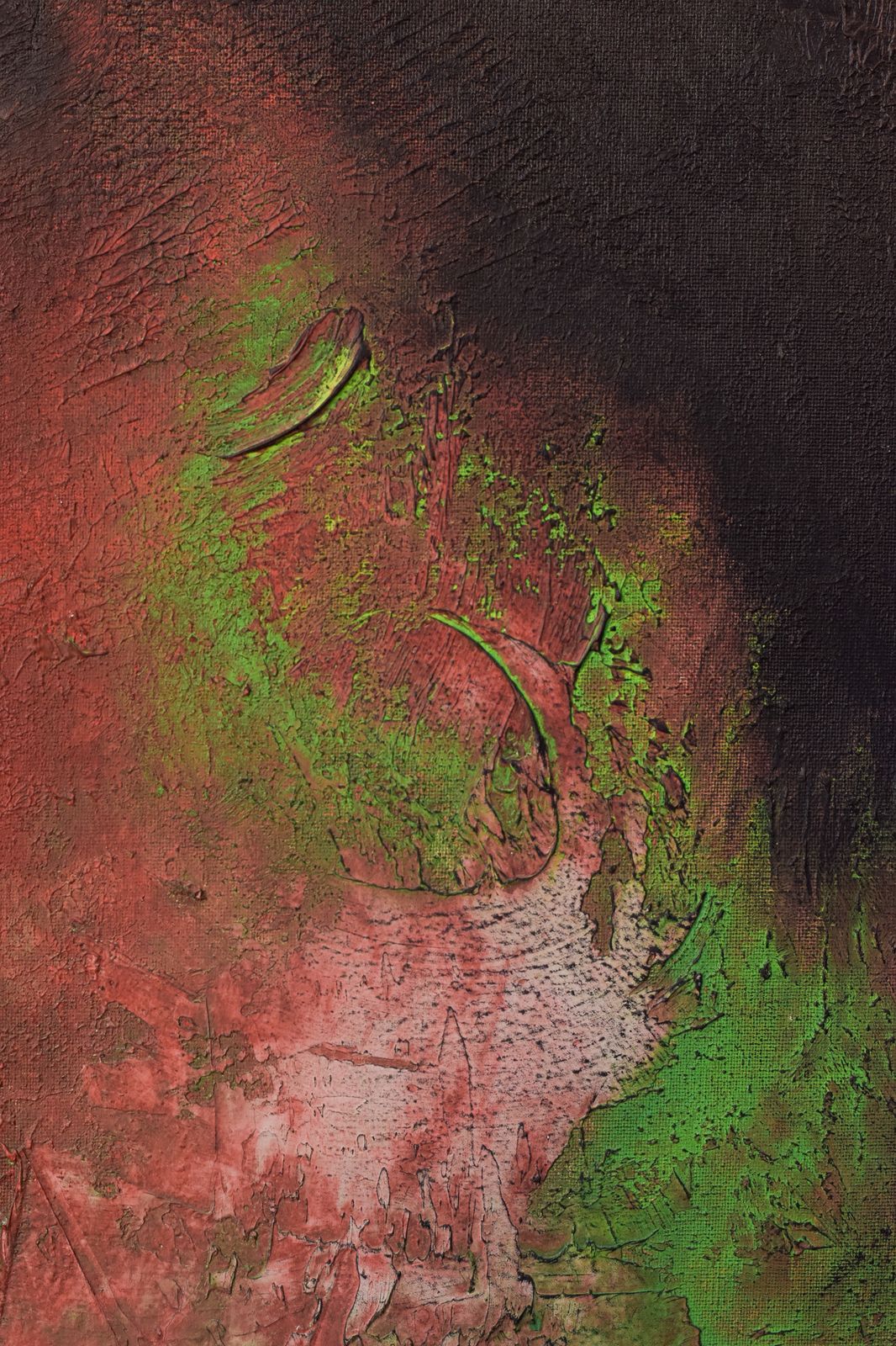 Abstract Schilderij, Gesigneerd En Voorzien Van Opschrift Op De Achterzijde photo 814.0
