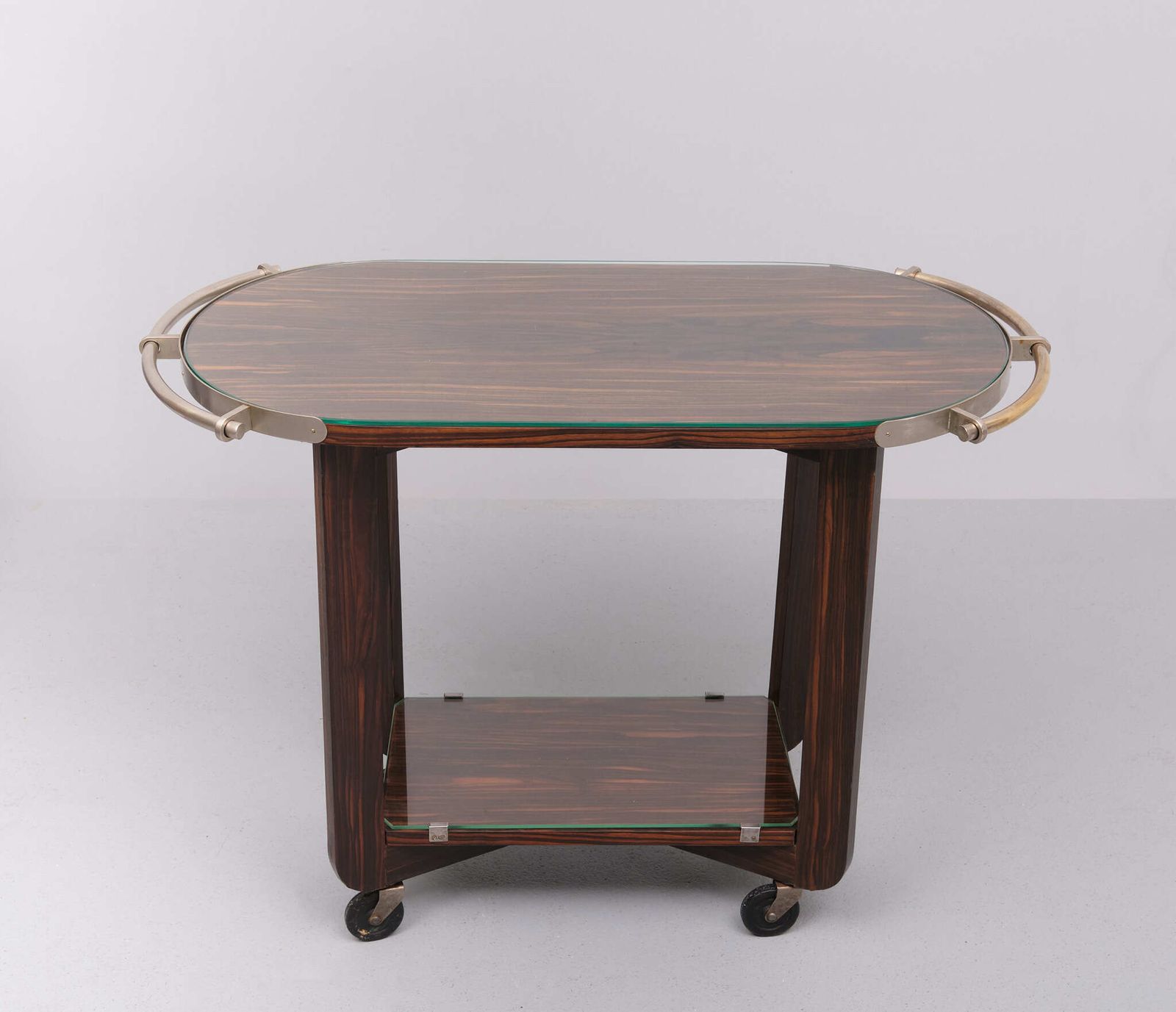 Art Deco Coromandel Wood Serving Trolley 1930s photo vinterior