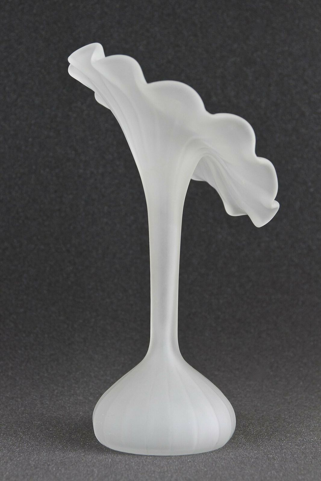 Home Decor Mid Century Jack In The Pulpit Glass Vase, France Circa 1960 photo