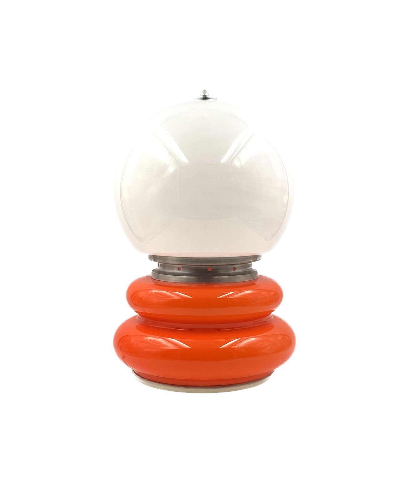 Carlo Nason, Space Age Orange Murano Glass Table Lamp, Av Mazzega, 1970s photo buy