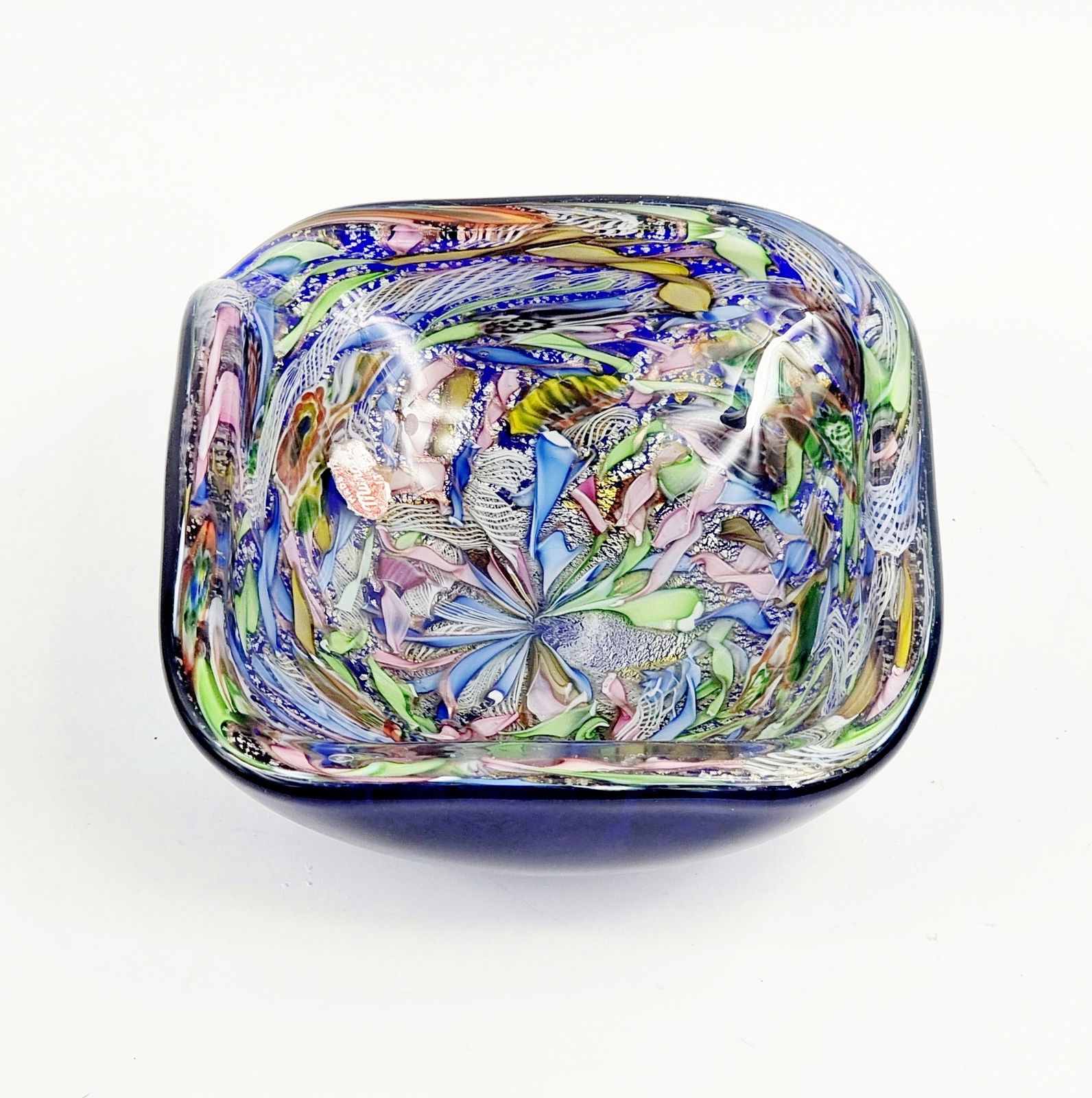 Large Murano Tutti Frutti Art Glass Bowl By Dino Martens For Avem, Italy, 1960s photo vintage