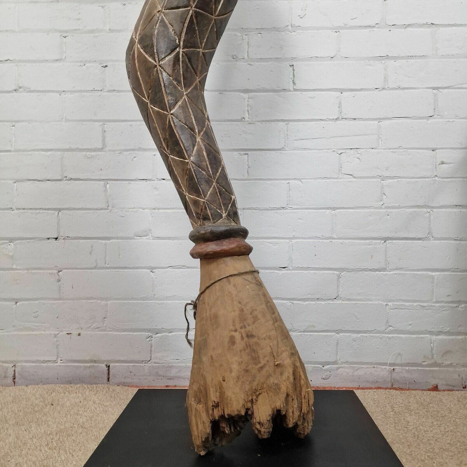 Carved Polychrome Baga Bansonyi Snake Sculpture Headdress, Guinea 20th Century photo 1500.0