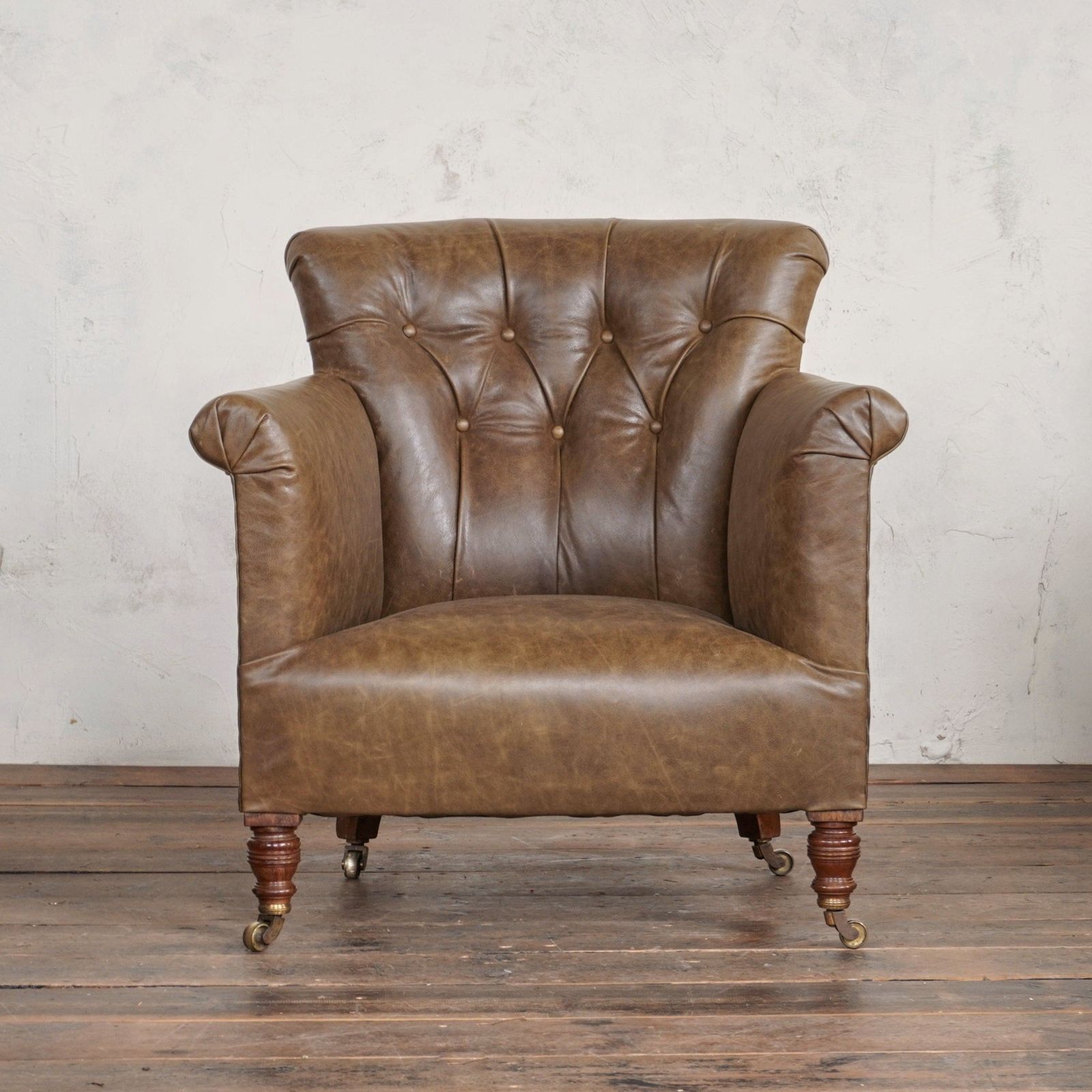 Furniture Howard And Sons Woodstock Armchair   Green Leather photo