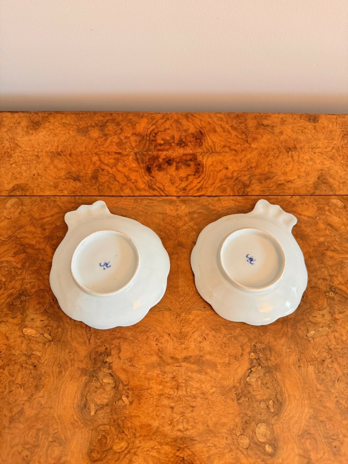 Unusual Pair Of Antique Japanese Imari Shell Shaped Plates photo furniture