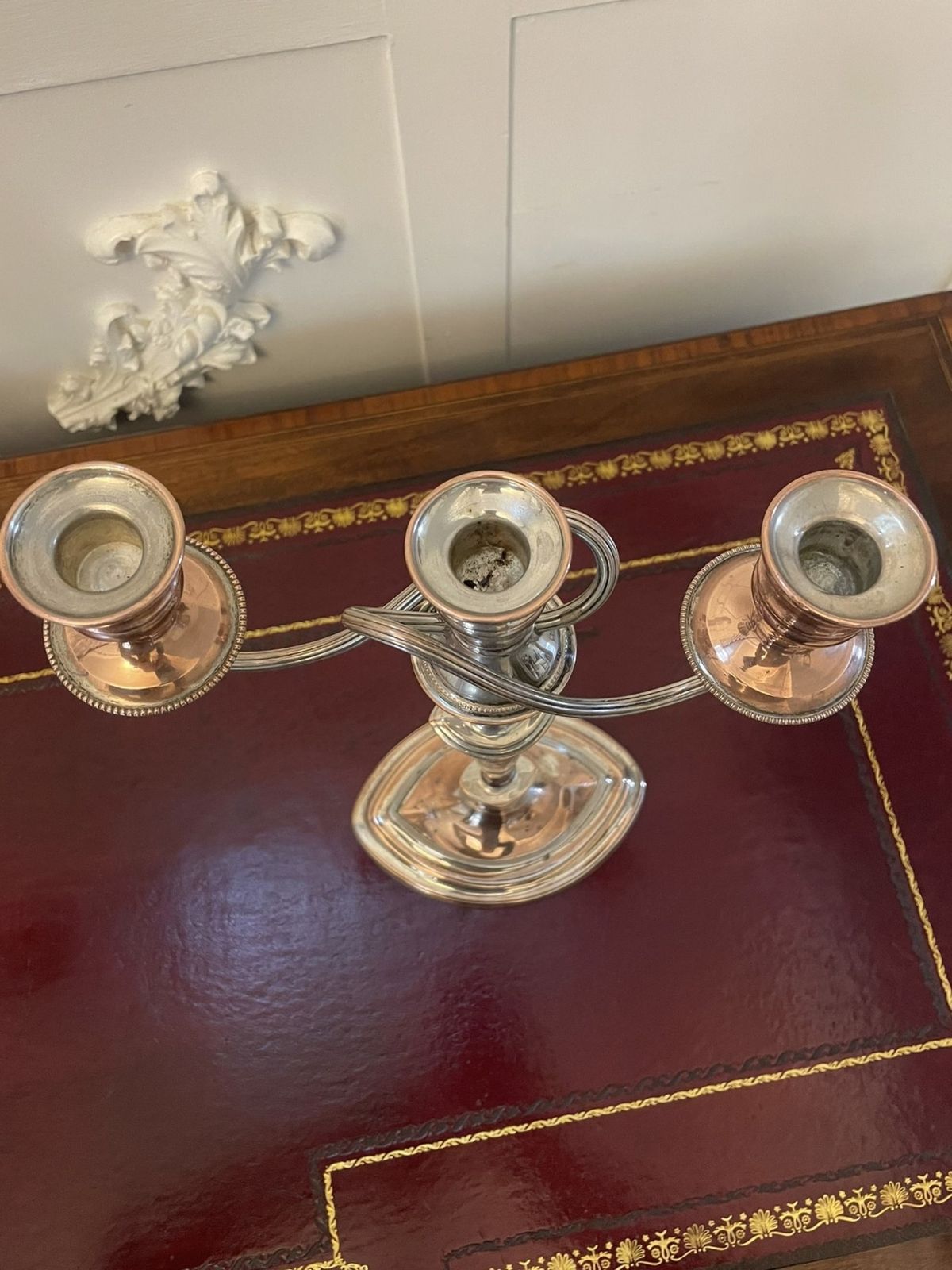 Pair Of Antique 19th Century Quality Sheffield Plated Candelabras photo 995.0