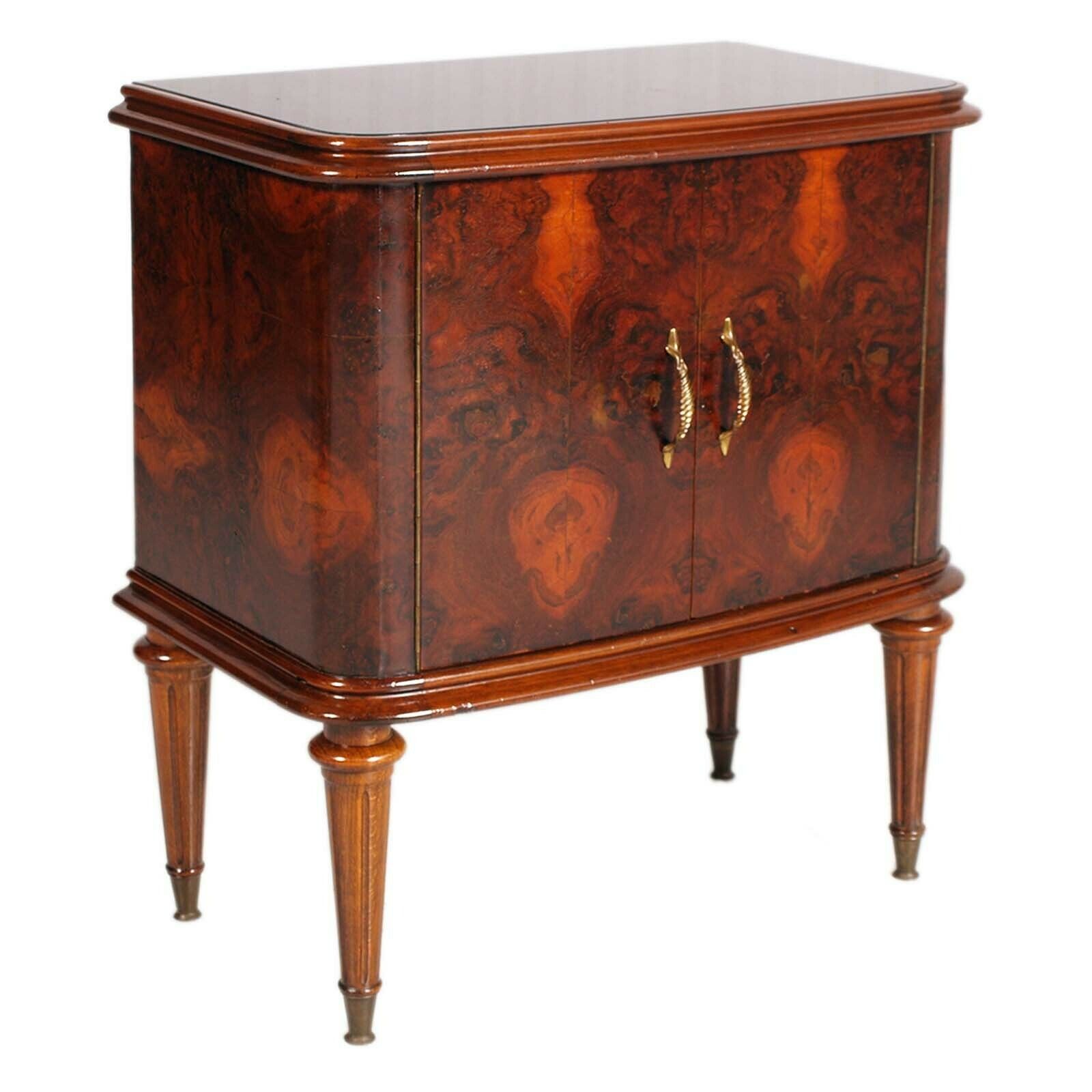 Art Decò Nightstand, Walnut Briar By Paolo Buffa For Permanente Mobili Cantù photo furniture