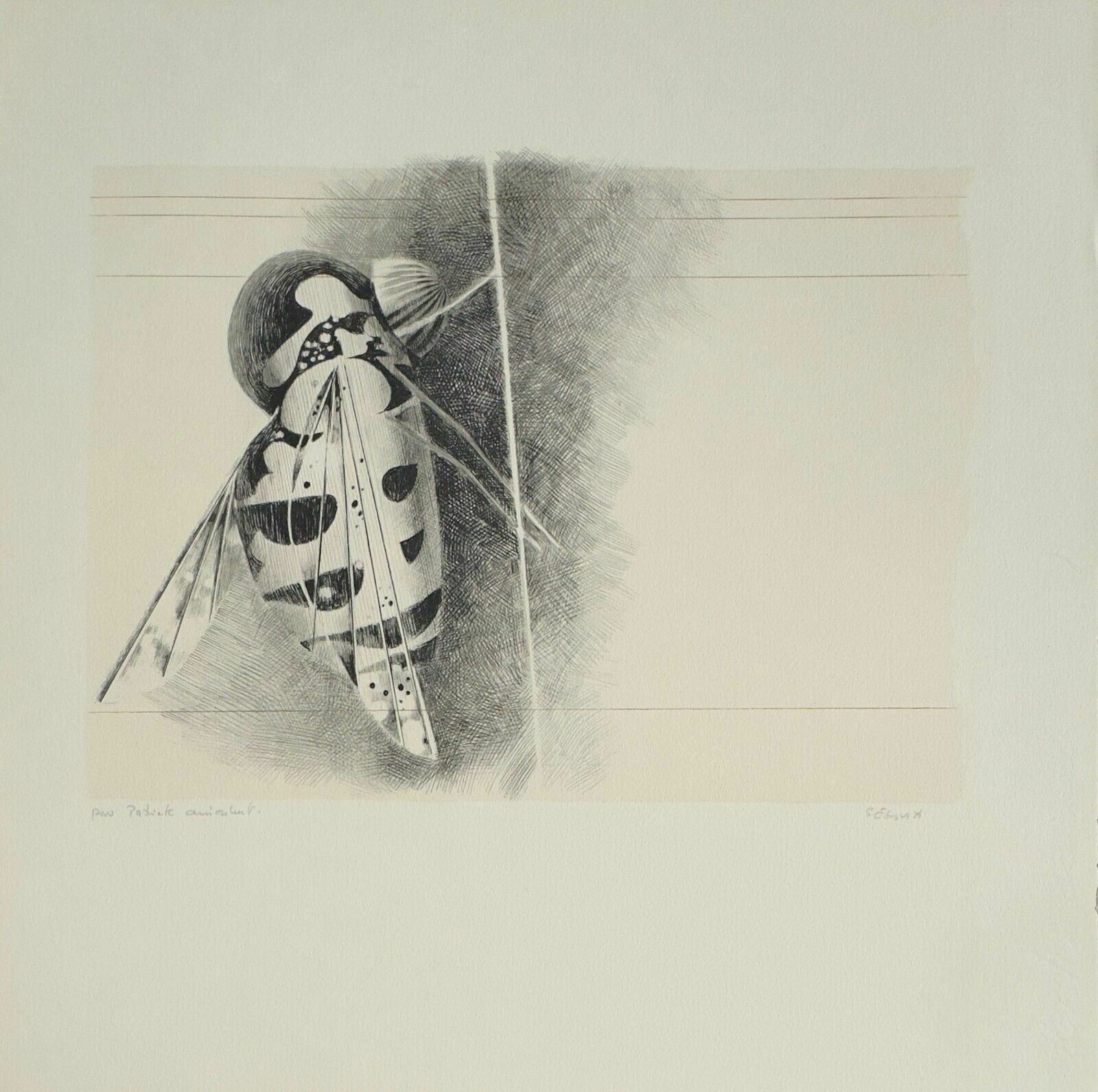 Andres Segovia   Lithograph Signed Litografia Firmada La Mouche Mosca