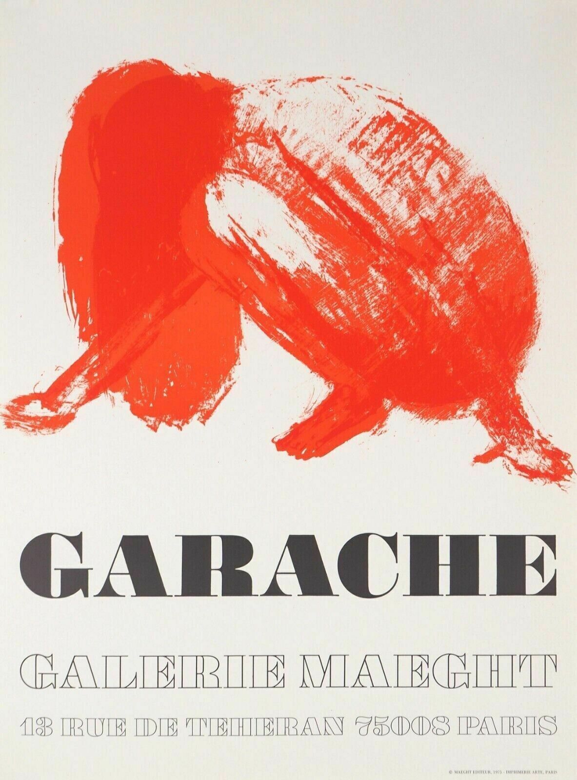 Claude Garache   Lithographic Poster Lithograph Poster 1975 Female Nude