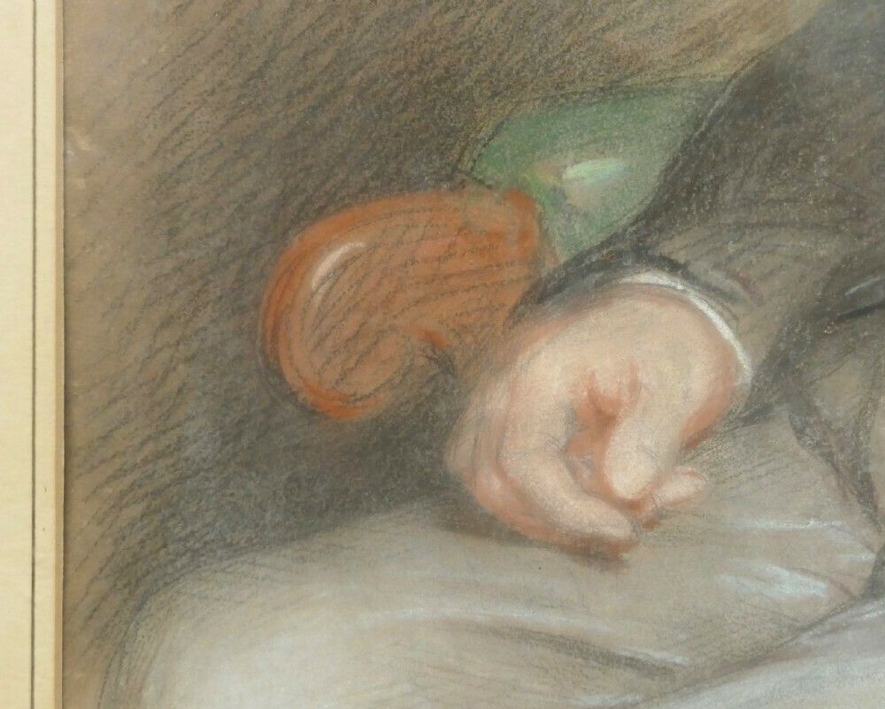 Portrait Of A Gentleman In Pastel And Charcoal By Thomas Price Downes photo vinterior