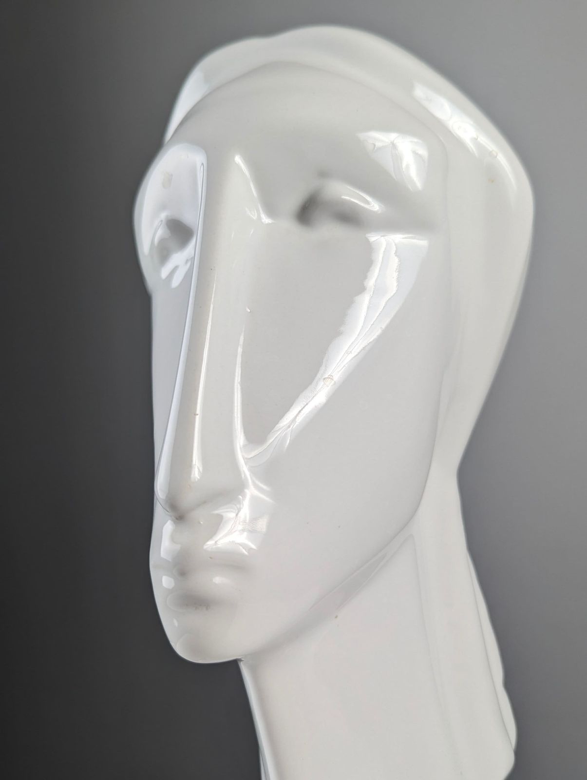 Ceramic Bust Sculpture Of A Woman In Art Deco Style photo buy