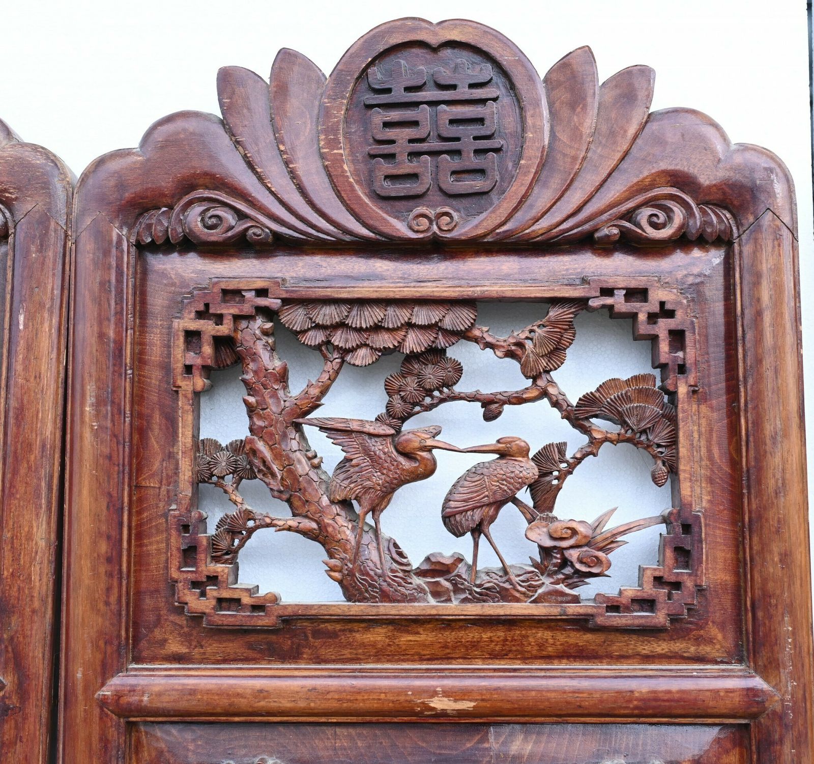 Set Chinese Carved Panels Screen Room Divider 1880 photo furniture