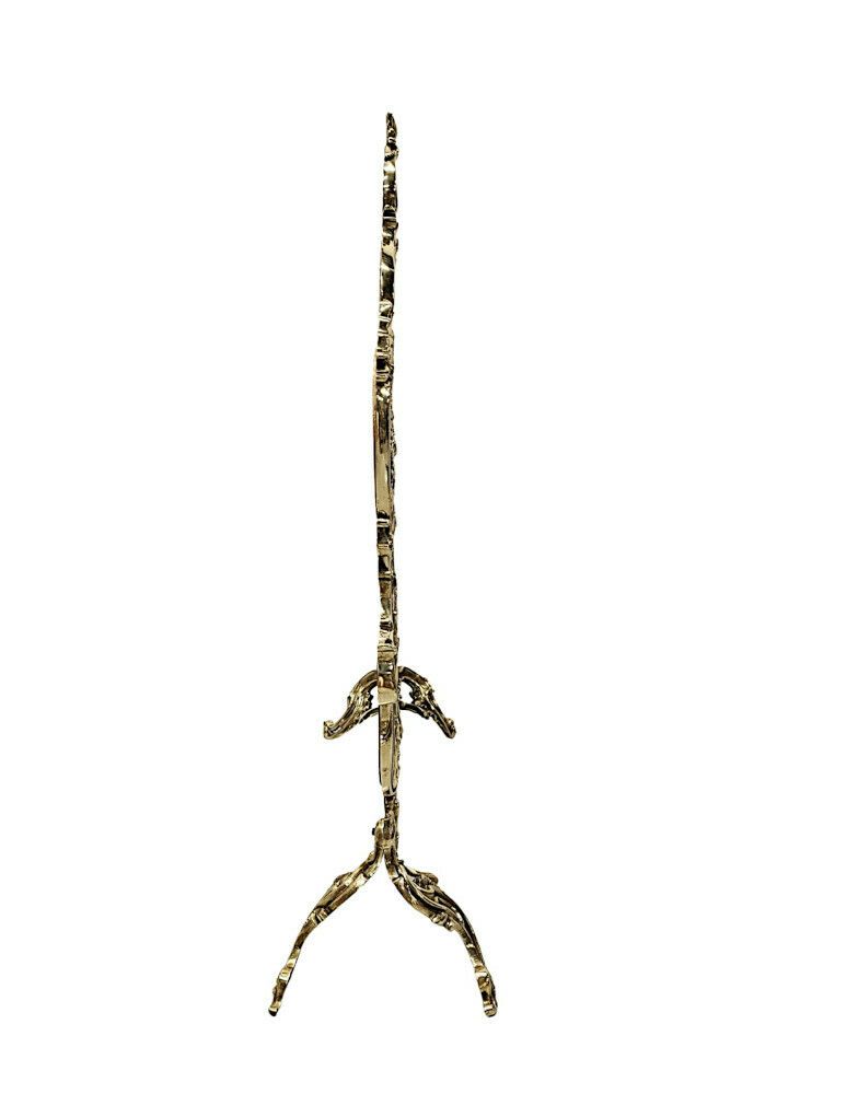 A Fabulous 19th Century Brass Fire Screen In The Rococo Manner photo 1665.4712