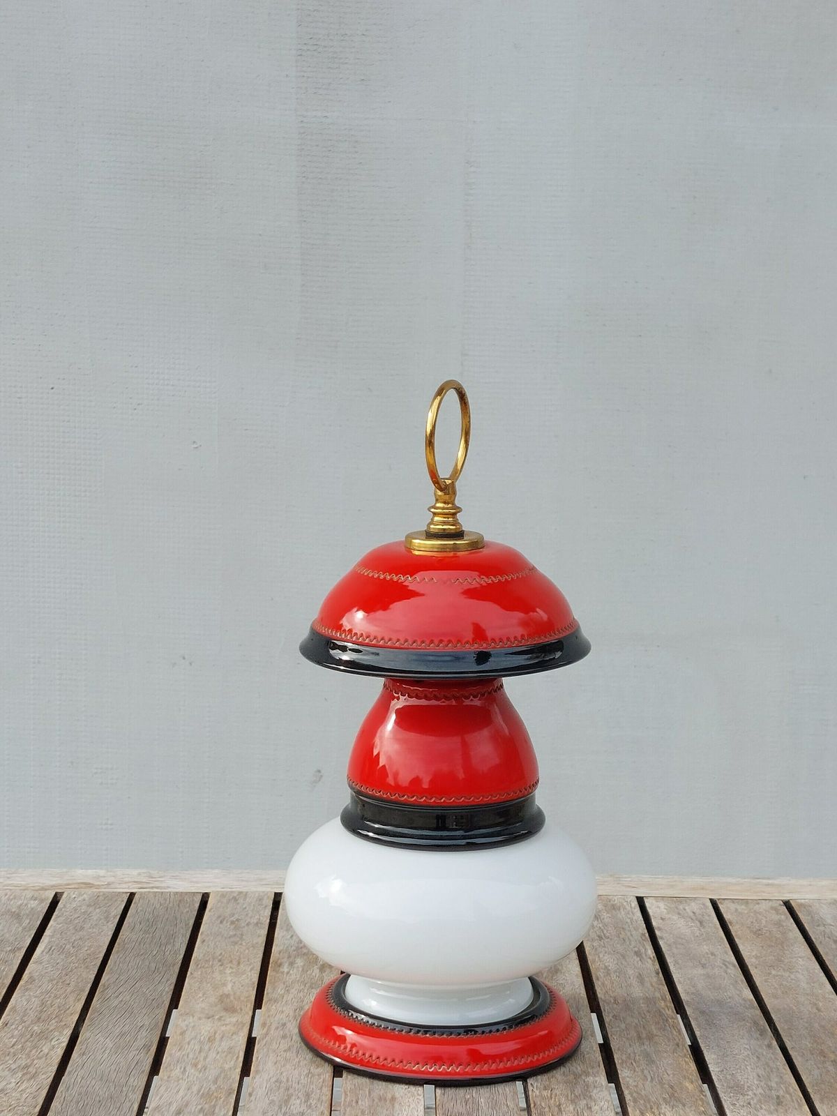 photo furniture Retro Table Lamp / Space Age Table Lamp / Pop Art Table Lamp /Mid Century Table Lamp / Retro Glass Table Lamp / Ex Yogoslavia / 70's