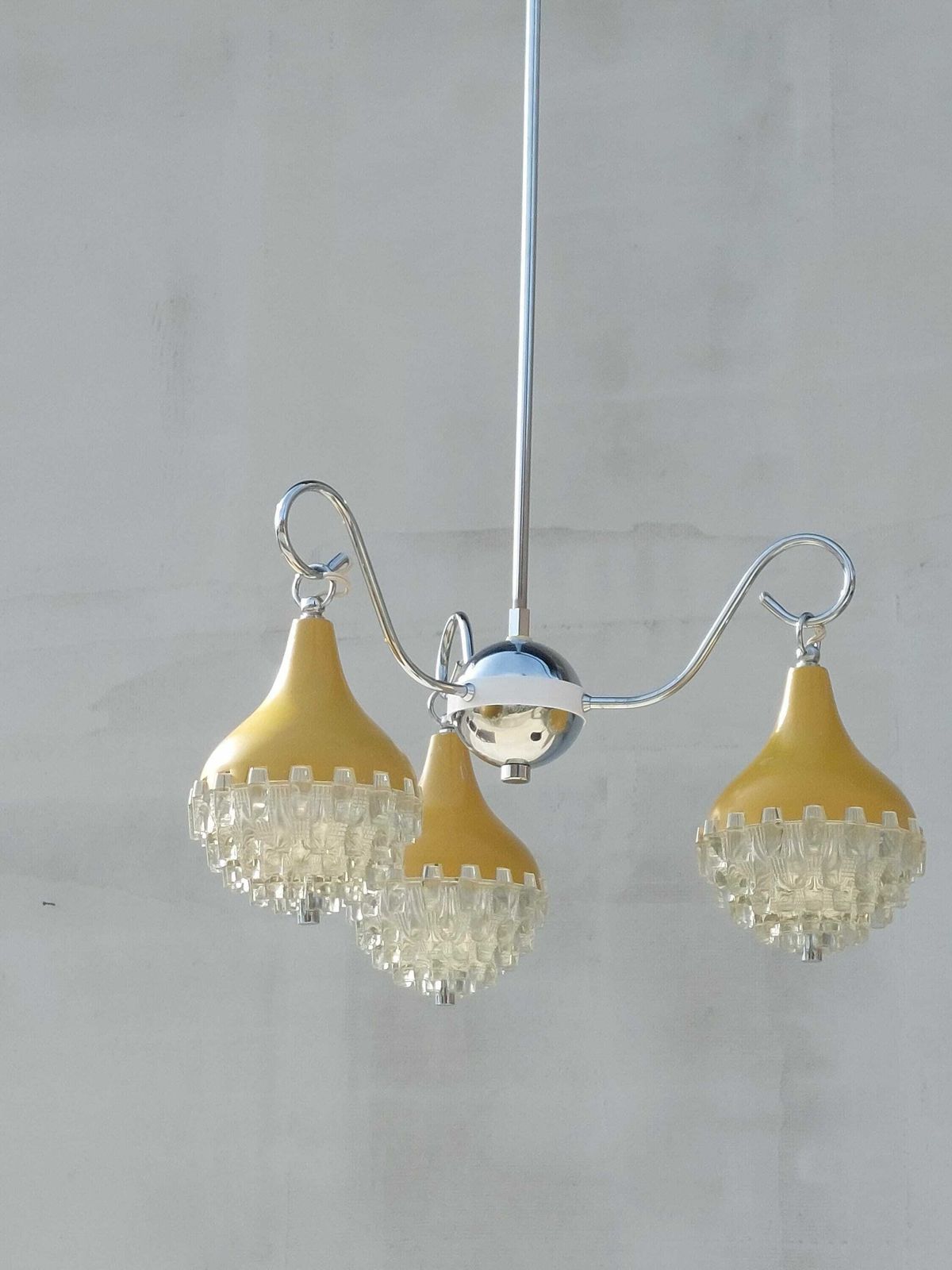Retro Pendant Lamp /Retro Ceiling Light/Space Age Pendant Lamp/Space Age Chandelier/Mcm Pendant Lamp/Vintage Chandelier/Pineapple Shape/70's photo buy
