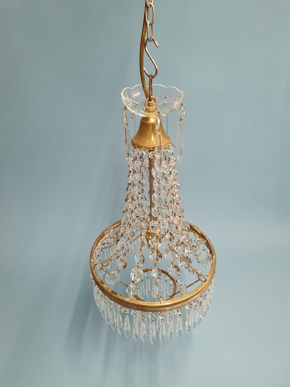 Early 20th Century Spike Chandelier With Swags To The Top photo Lighting