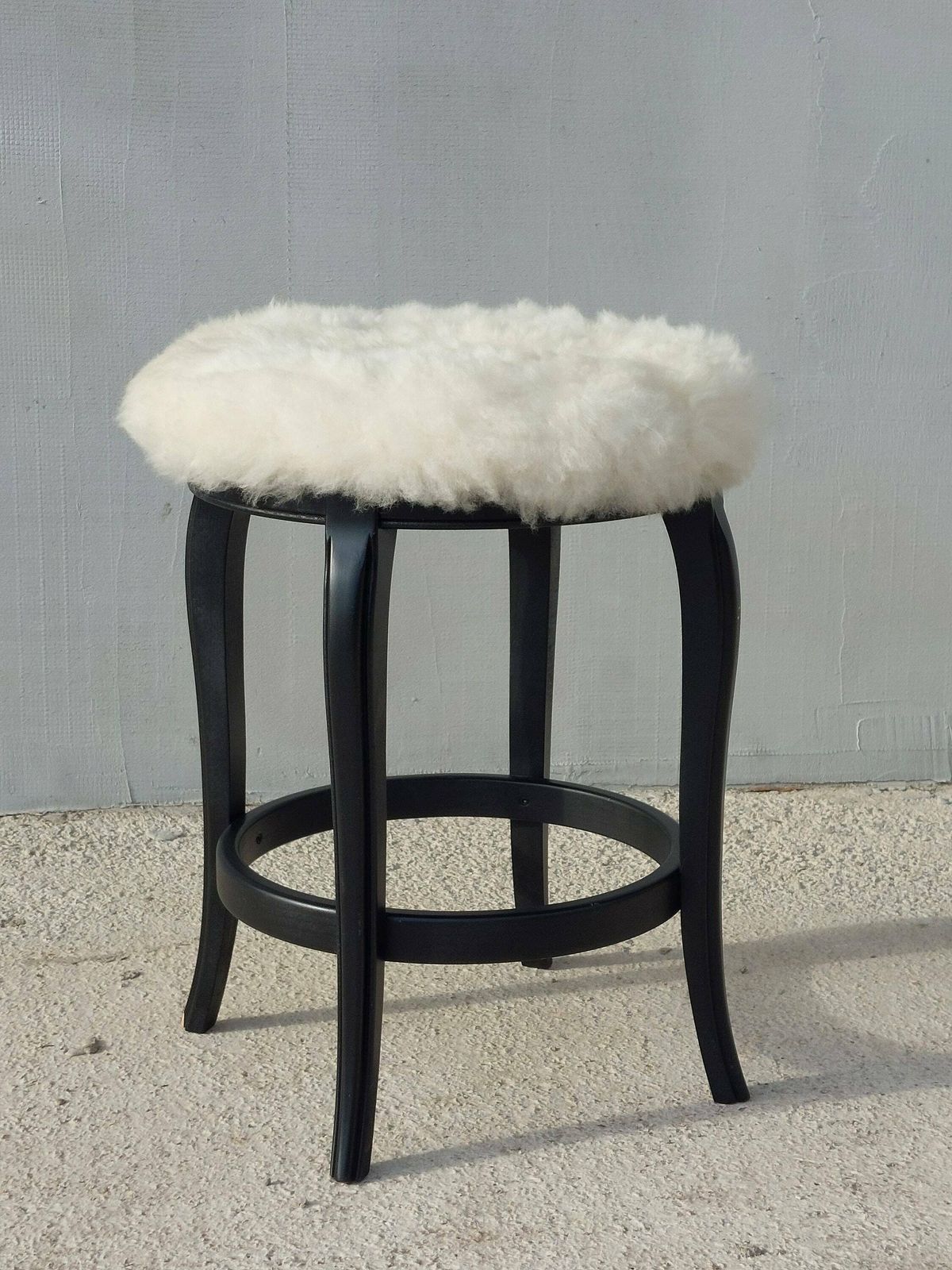 Thonet Style Stool /Thonet Style Sheepskin Chair /Mcm Stool Sheepskin Stool/ Unique Stool,Chair / Sheepskin Stool/Mcm Home/Mcm Interior/80's photo for sale