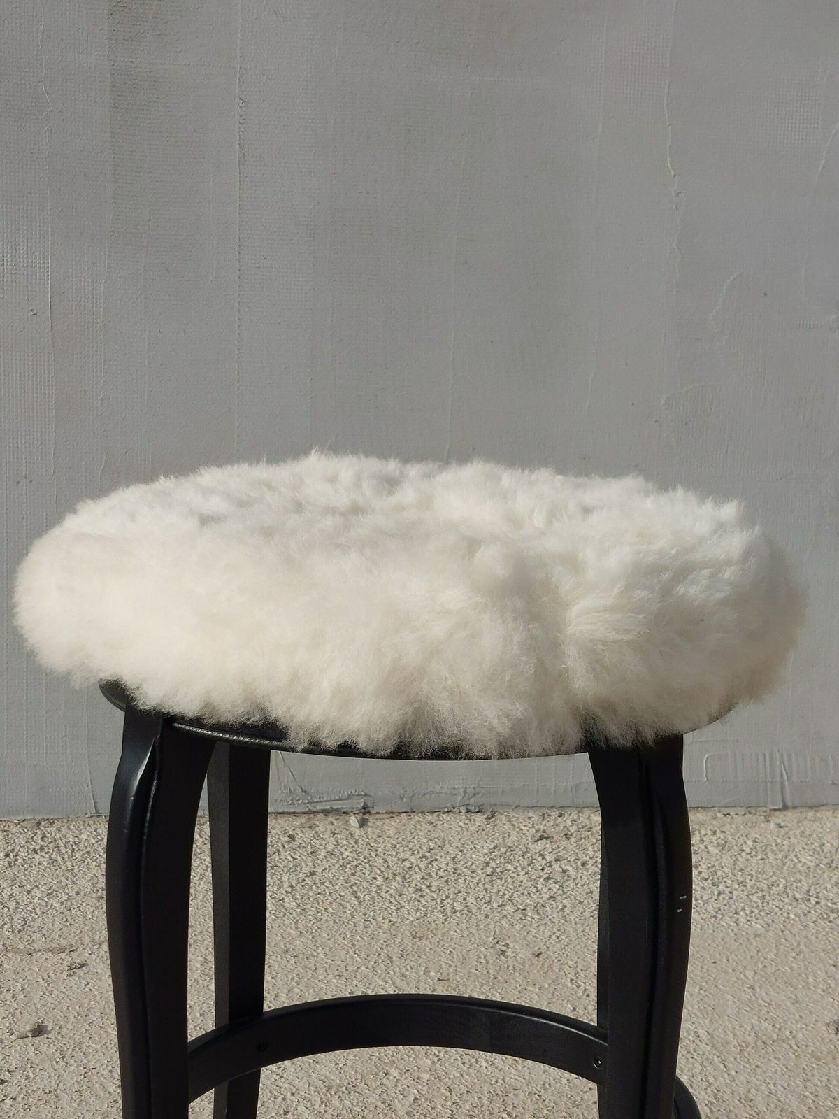 Thonet Style Stool /Thonet Style Sheepskin Chair /Mcm Stool Sheepskin Stool/ Unique Stool,Chair / Sheepskin Stool/Mcm Home/Mcm Interior/80's photo buy