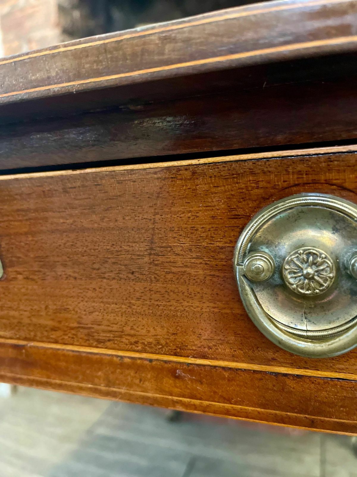Antique George III Mahogany Inlaid Pembroke Table photo buy