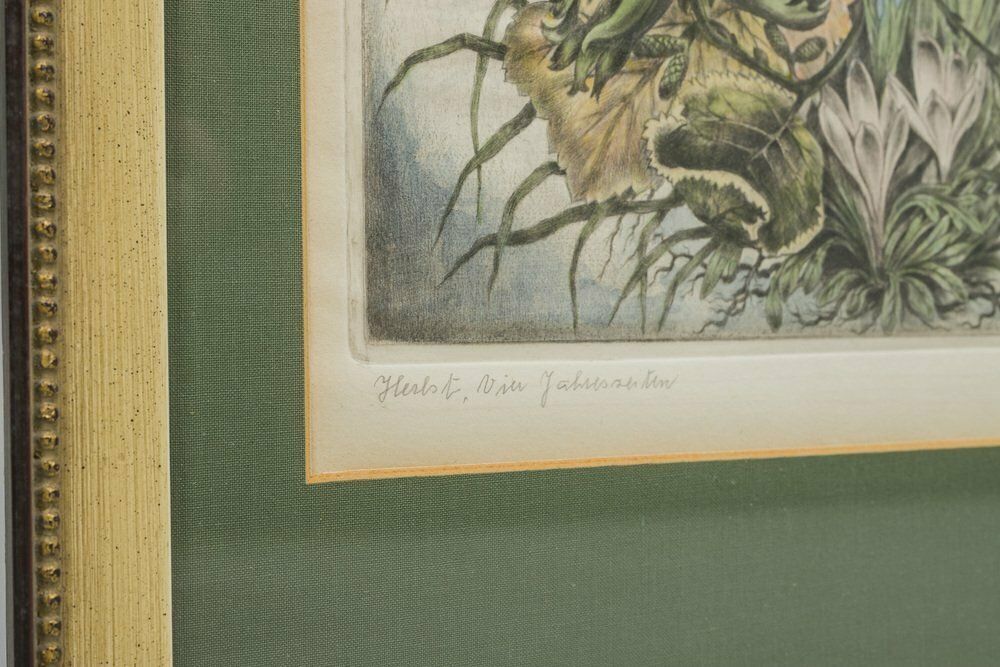 Alfred Erich Euchler, Still Life, 1920s, Watercolor photo vinterior