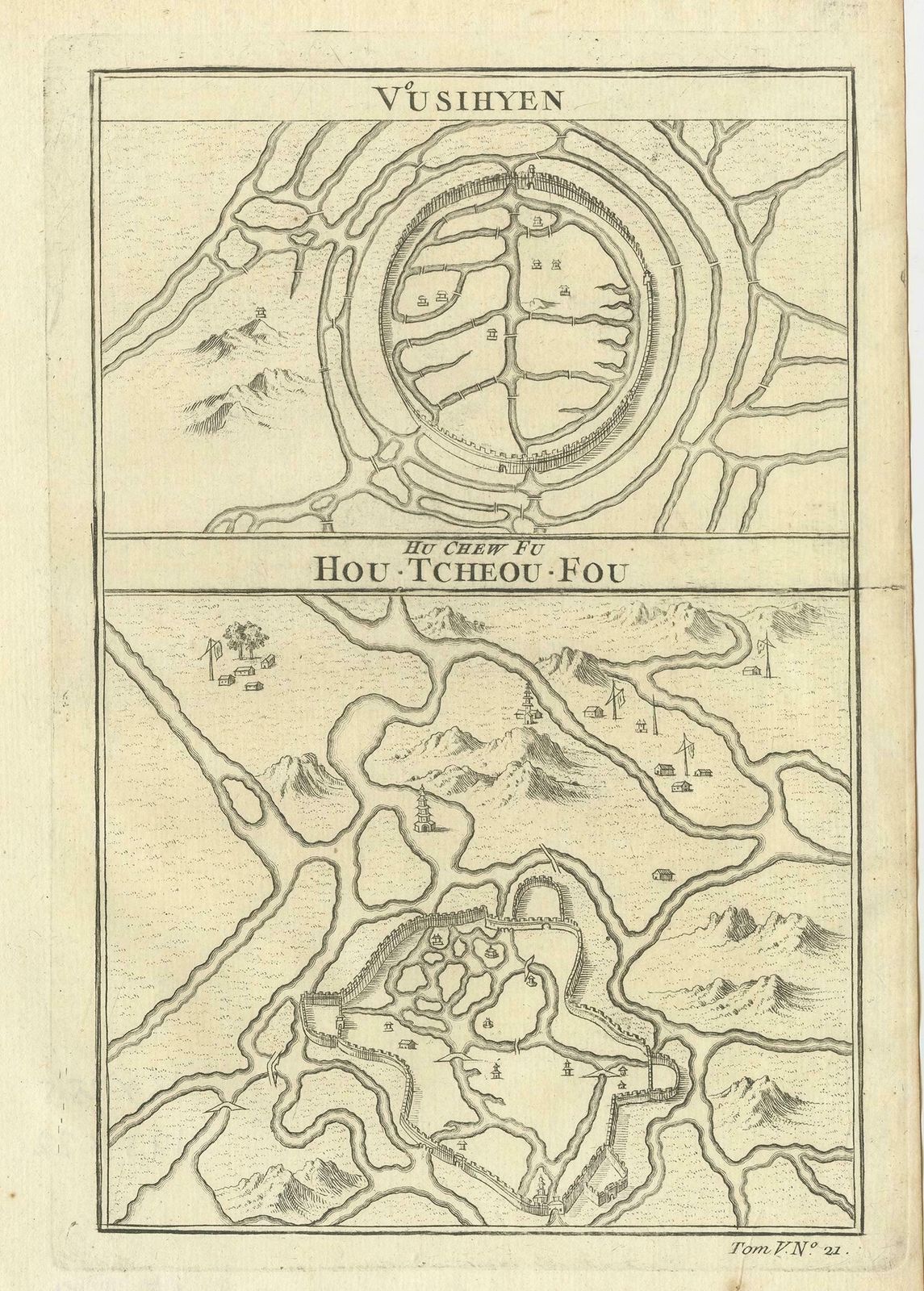 Antique Map Of Wuxi And Huzhou By Prévost '1746' photo Art