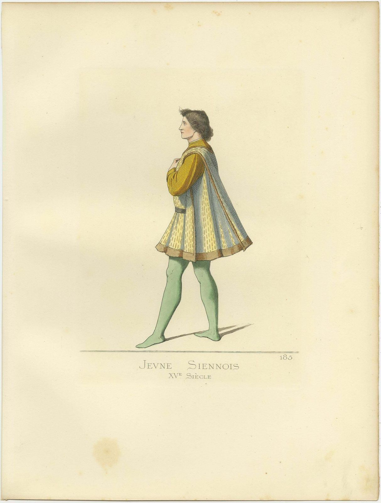 Antique Print Of A Young Man From Siena By Bonnard, 1860 photo Art