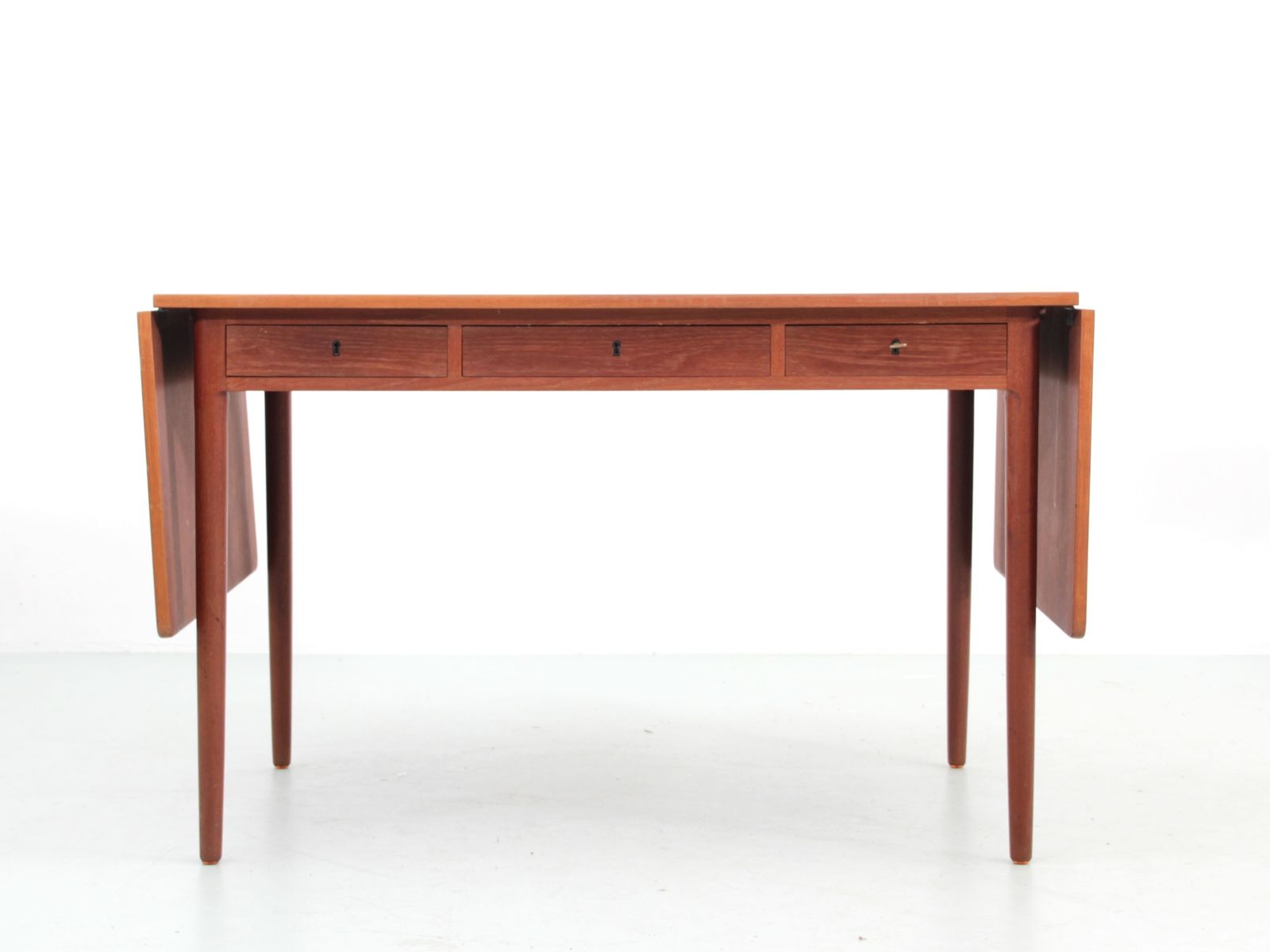 Mid Modern Danish Standing Desk In Teak Hans Wegner Style photo for sale
