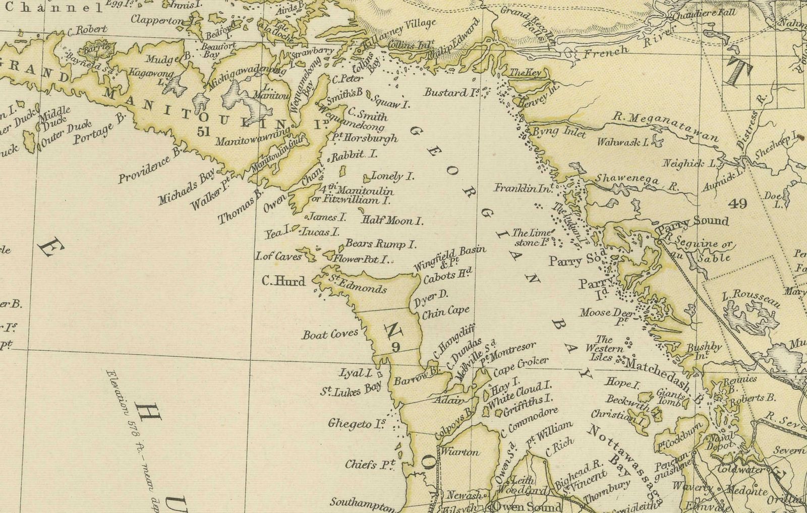 Antique Map Of Canada, The Province Of Ontario And Part Of Quebec, 1882 photo for sale