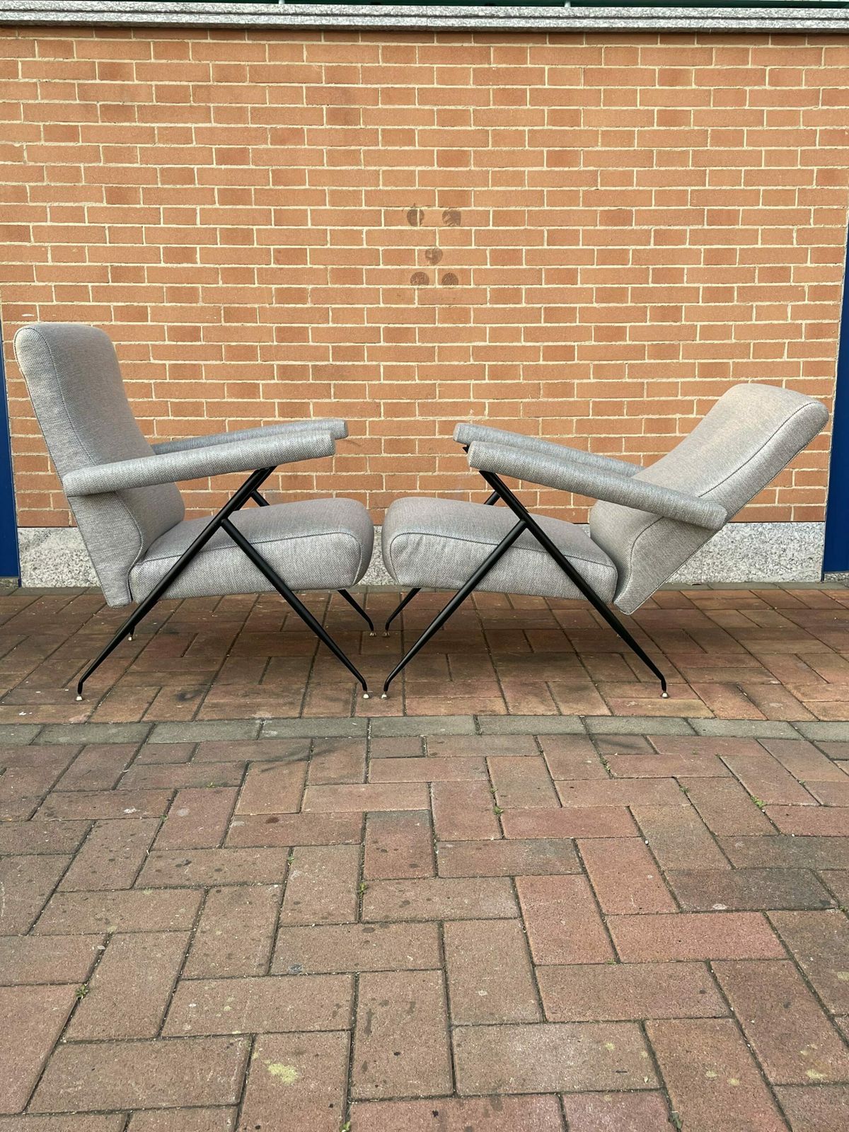 Pair Of Reclining Armchairs By Silvio Cavatorta 1950s photo furniture
