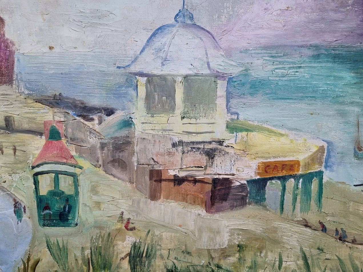 Marjorie Hawke – Rotunda By The Sea (Framed Oil Painting) photo for sale