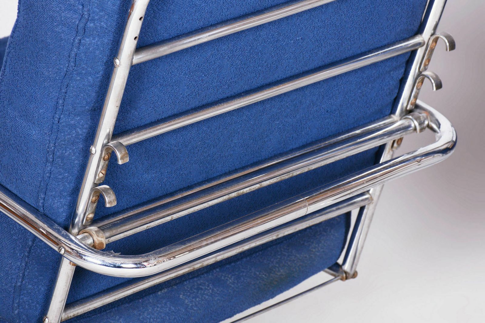 photo vinterior Original Bauhaus Pair Of Armchairs, Chrome Plated Steel, Switzerland, 1930s