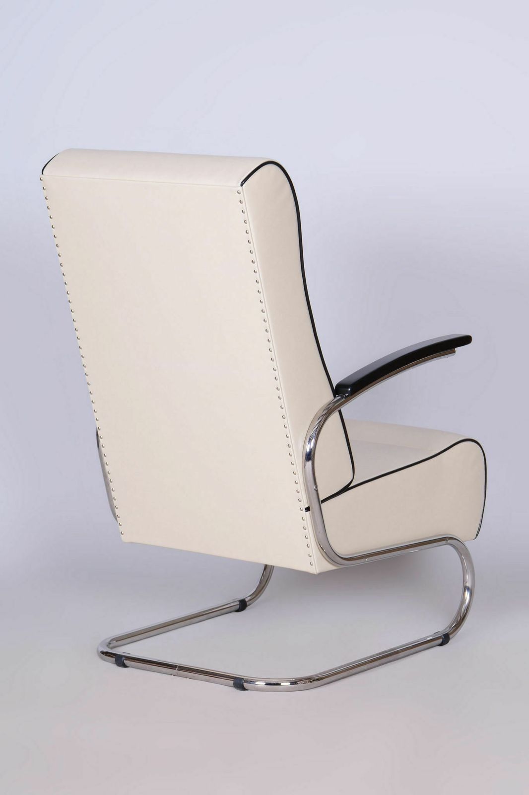 Restored Bauhaus Armchair, By Mücke Melder, New Upholstery, Czech, 1930s photo vintage
