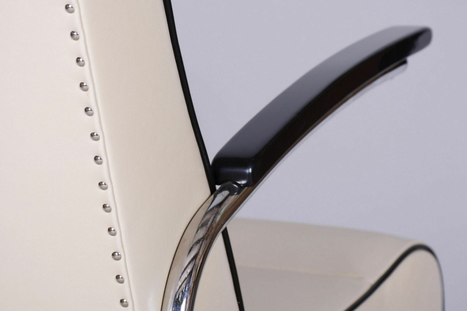 Furniture Restored Bauhaus Armchair, By Mücke Melder, New Upholstery, Czech, 1930s photo