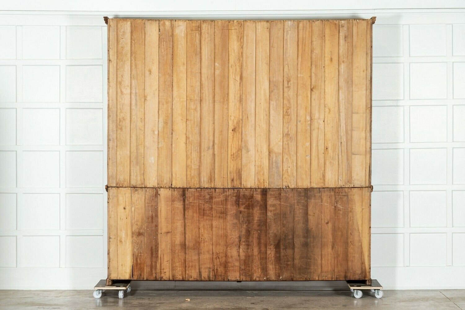 15525.0 Monumental English Pine Glazed Bookcase Cabinet photo