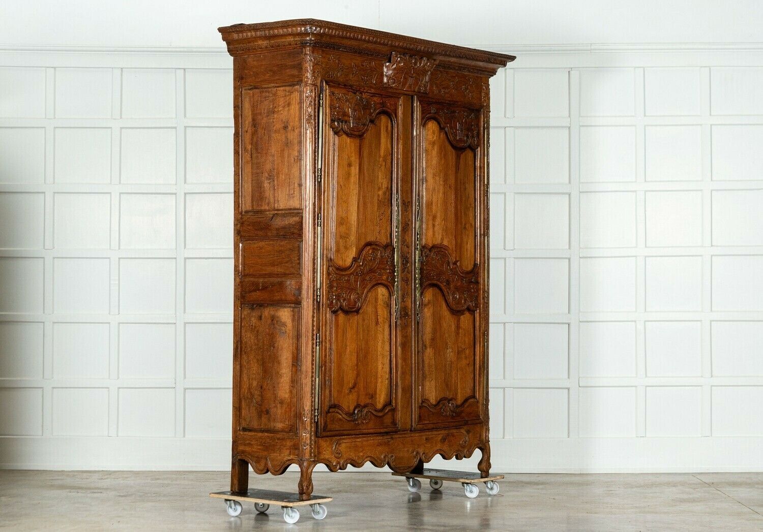 Large 18thc French Carved Walnut Armoire photo Furniture