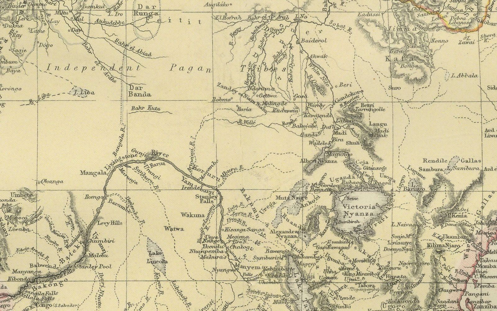 Antique Old Map Of Africa With Insets Of Mauritius, Reunion And Natal, 1882 photo furniture