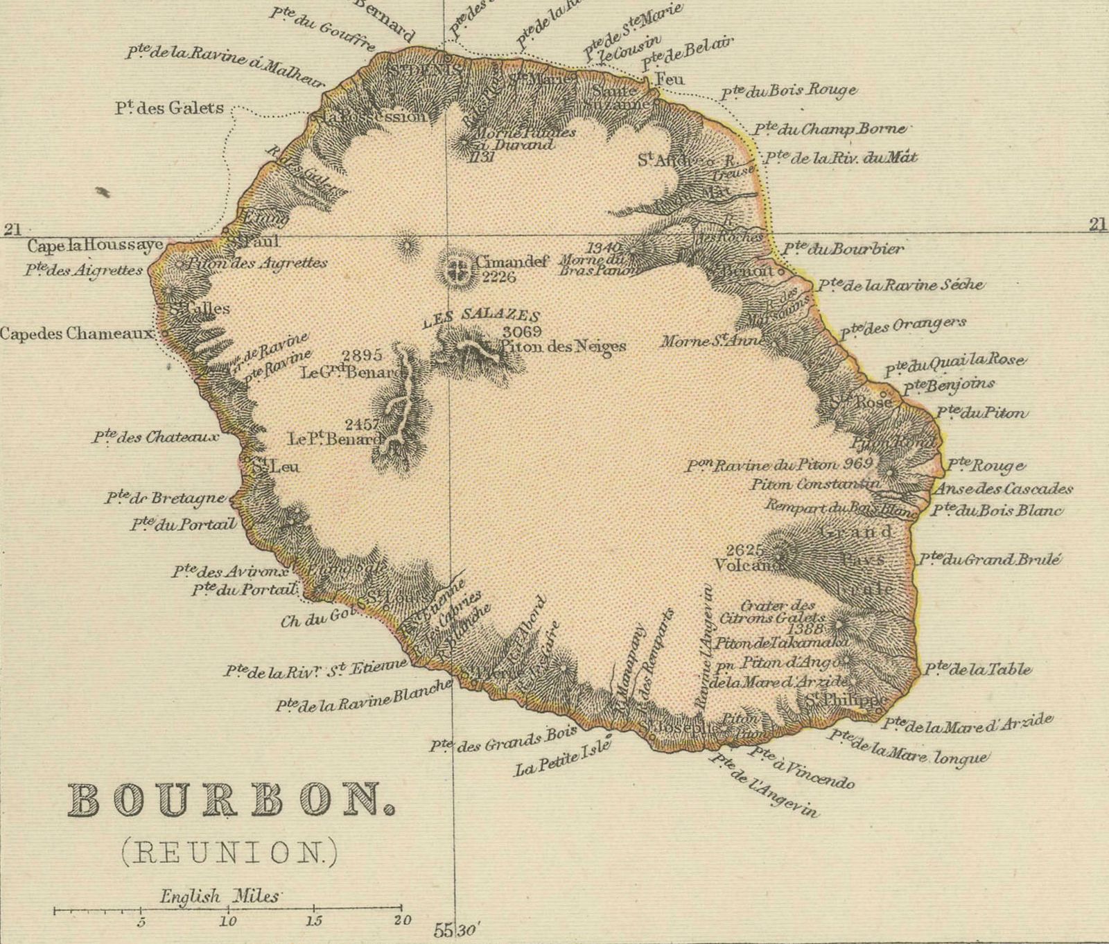 Antique Old Map Of Africa With Insets Of Mauritius, Reunion And Natal, 1882 photo vinterior
