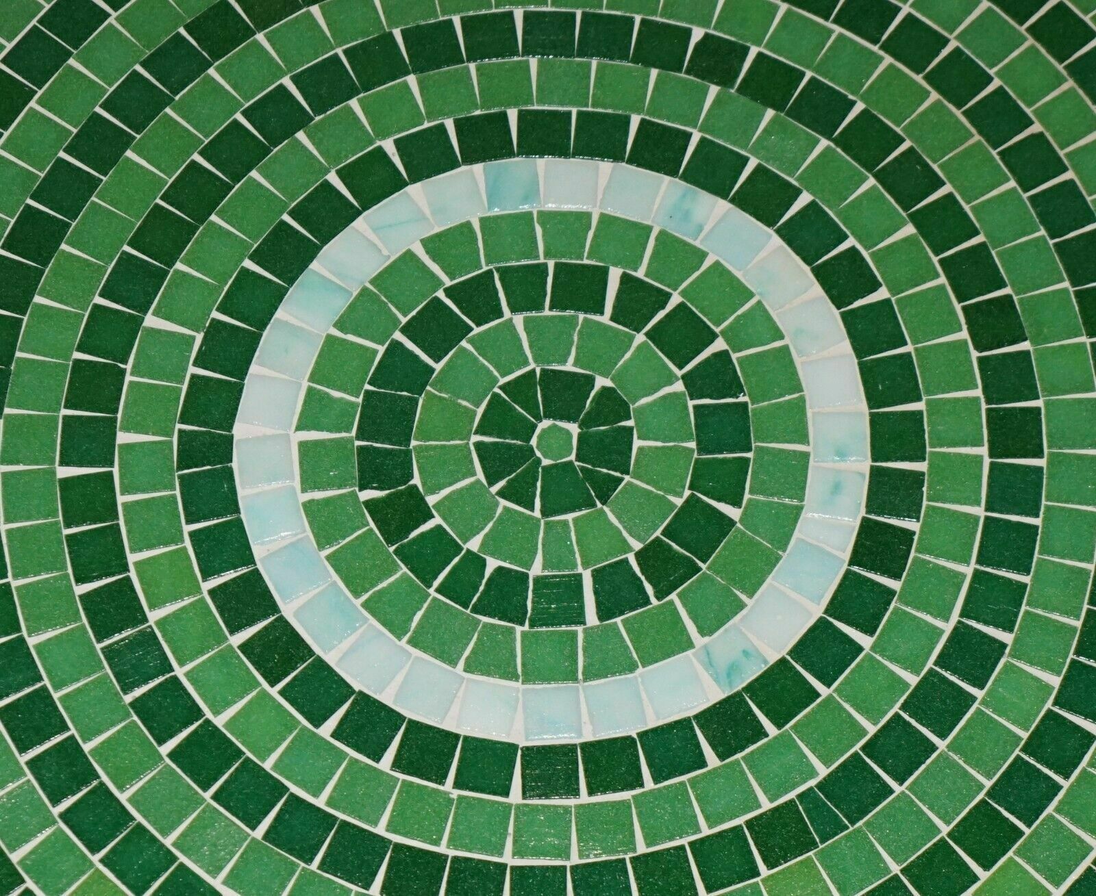 Circa 1960's Scandinavian Mid Century Modern Chrome Mosaic Tiled Dining Table photo buy