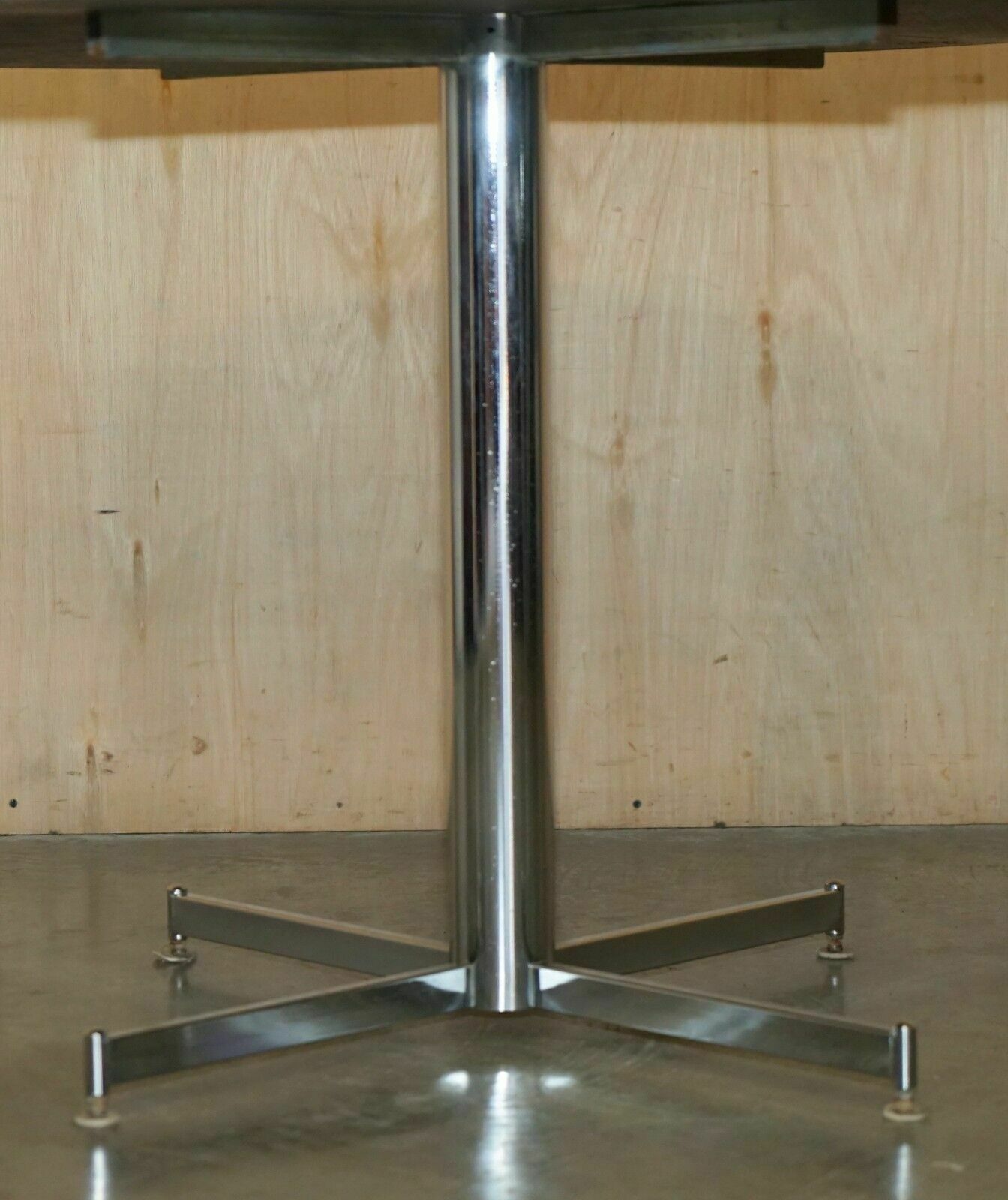 photo furniture Circa 1960's Scandinavian Mid Century Modern Chrome Mosaic Tiled Dining Table