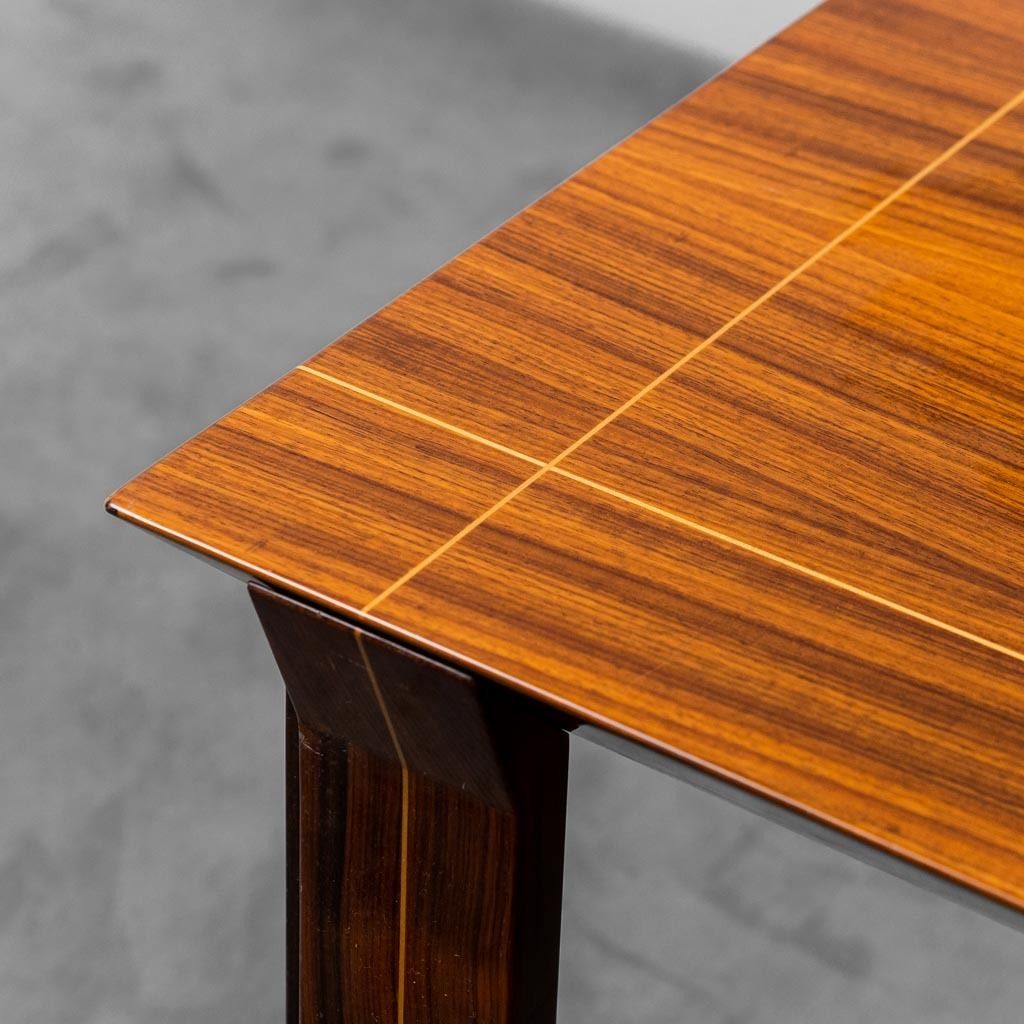 1970s Vintage Modern Wooden Metal Dining Table photo for sale