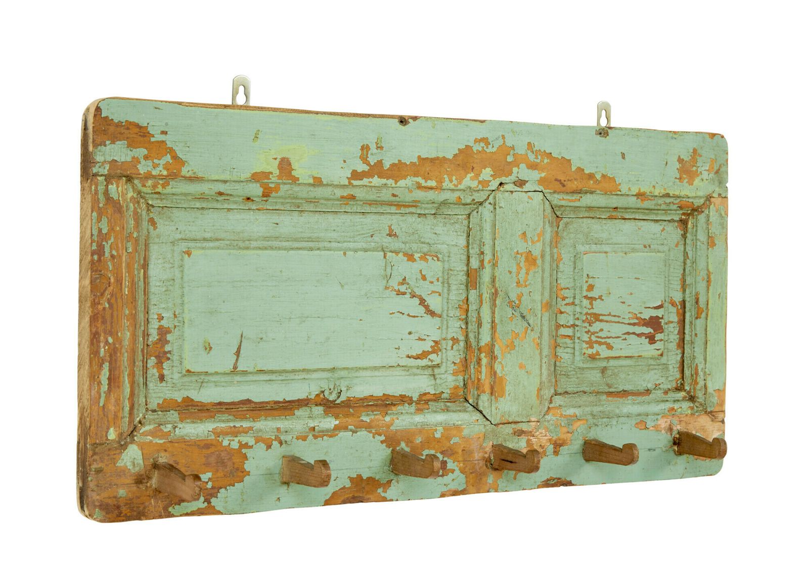 Large Swedish Coat Rack Painted Panel