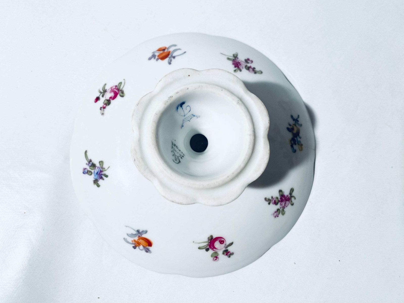Antique Charles Ahrenfeld Limoges France Porcelain Sweet Platter With Floral Pattern / 1930s 1940s photo vintage